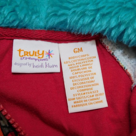 Heidi Klum Boys 6 months Monster Full Zip Hoodie - Picture 2 of 8